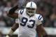 OAKLAND, CA - DECEMBER 26: Dwight Freeney #93 of the Indianapolis Colts celebrates after a sack against the Oakland Raiders during an NFL game at Oakland-Alameda County Coliseum on December 26, 2010 in Oakland, California. (Photo by Jed Jacobsohn/Getty Images)