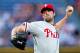 ATLANTA, GA - MAY 1: Cole Hamels #35 of the Philadelphia Phillies pitches in the third inning against the Atlanta Braves on May 1, 2012 at Turner Field in Atlanta, Georgia. (Photo by Daniel Shirey/Getty Images)
