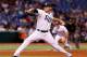 ST PETERSBURG, FL - APRIL 20: Pitcher Matt Moore #55 of the Tampa Bay Rays pitches against the Minnesota Twins during the game at Tropicana Field on April 20, 2012 in St. Petersburg, Florida. (Photo by J. Meric/Getty Images)