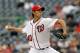 WASHINGTON, DC - AUGUST 03: Starting pitcher Chien-Ming Wang #40 of the Washington Nationals throws to a Atlanta Braves batter during the second inning at Nationals Park on August 3, 2011 in Washington, DC. (Photo by Rob Carr/Getty Images)
