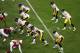 TAMPA, FL - FEBRUARY 01: Quarterback Ben Roethlisberger #7 of the Pittsburgh Steelers stands at the line behind (top to bottom) Willie Colon #74, Darnell Stapleton #72, Justin Hartwig #62, Chris Kemoeatu #68, Max Starks #78 and Heath Miller #83 against the Arizona Cardinals during Super Bowl XLIII on February 1, 2009 at Raymond James Stadium in Tampa, Florida. Steelers won 27-23. (Photo by Doug Benc/Getty Images)