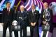 KIEV, UKRAINE - DECEMBER 02: Group C (L-R) Slaven Bilic, coach of Croatia, Giovanni Trapattoni, coach of Republic of Ireland, Cesare Prandelli, coach of Italy and Vicente del Bosque, coach of Spain pose for a photo after the UEFA EURO 2012 Final Draw Ceremony on December 2, 2011 in Kiev, Ukraine. (Photo by Julian Finney/Getty Images)