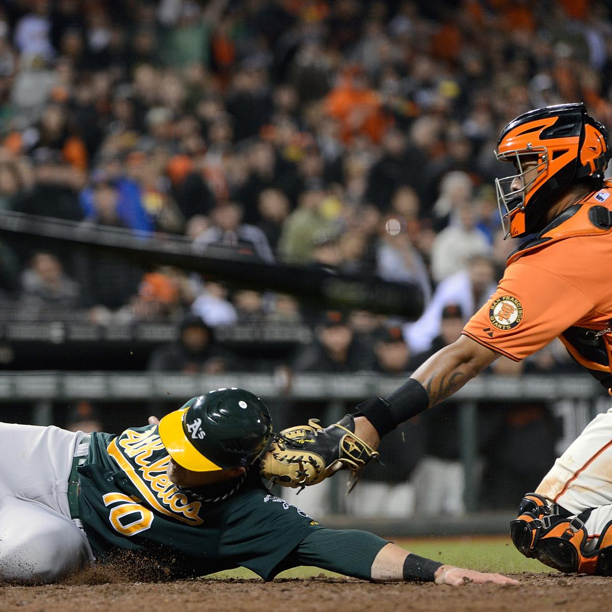 A's vs. Giants Oakland Rallies but Loses Game 1 of Bay Bridge Series