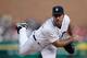 DETROIT, MI - MAY 18: Justin Verlander #35 of the Detroit Tigers pitches in the fifth inning during the game against the Pittsburgh Pirates at Comerica Park on May 18, 2012 in Detroit, Michigan. (Photo by Leon Halip/Getty Images)