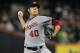 NEW YORK, NY - SEPTEMBER 13: Chien-Ming Wang #40 of the Washington Nationals pitches against the New York Mets at Citi Field on September 13, 2011 in the Flushing neighborhood of the Queens borough of New York City. (Photo by Jim McIsaac/Getty Images)