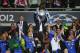 MUNICH, GERMANY - MAY 19: Roberto Di Matteo interim manager of Chelsea lifts the trophy in celebration after their victory in the UEFA Champions League Final between FC Bayern Muenchen and Chelsea at the Fussball Arena München on May 19, 2012 in Munich, Germany. (Photo by Alex Livesey/Getty Images)
