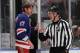"I don't care what you say, ref, I'm playing again in these playoffs!"