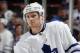 SUNRISE, FL - MARCH 13: Cody Franson #4 of the Toronto Maple Leafs skates prior to the game against the Florida Panthers on March 13, 2012 at the BankAtlantic Center in Sunrise, Florida. (Photo by Joel Auerbach/Getty Images)