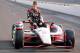 INDIANAPOLIS, IN - MAY 20: Ryan Briscoe the pole sitter for the Indianpolis 500 and driver of the IZOD Team Penske car poses on the track at Indianapolis Motor Speedway on May 20, 2012 in Indianapolis, Indiana. (Photo by Andy Lyons/Getty Images)