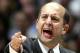 LOS ANGELES - DECEMBER 17: Head coach Jeff Van Gundy of the Houston Rockets argues a call during the second half of the game against the Los Angeles Clippers on December 17, 2005 at the Staples Center in Los Angeles, California. The Clippers defeated the Rockets 89-81. NOTE TO USER: User expressly acknowledges and agrees that, by downloading and/or using this Photograph, user is consenting to the terms and conditions of the Getty Images License Agreement. (Photo by Jeff Gross/Getty Images)