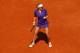 PARIS, FRANCE - MAY 27: Elena Baltacha of Great Britain celebrates a point during the women's singles first round match between Elena Baltacha of Great Britain and Samantha Stosur of Australia on day one of the French Open at Roland Garros on May 27, 2012 in Paris, France. (Photo by Clive Brunskill/Getty Images)