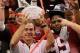 NEW ORLEANS, LA - JANUARY 09: Head coach Nick Saban of the Alabama Crimson Tide celebrates with the trophy after defeating Louisiana State University Tigers in the 2012 Allstate BCS National Championship Game at Mercedes-Benz Superdome on January 9, 2012 in New Orleans, Louisiana. (Photo by Ronald Martinez/Getty Images)