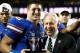 SEC commissioner Mike Slive (right) with former Florida quarterback Tim Tebow