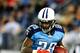NASHVILLE, TN - NOVEMBER 06: Chris Johnson #28 of the Tennessee Titans runs against the Cincinnati Bengals during play at LP Field on November 6, 2011 in Nashville, Tennessee. The Bengals won 24-17. (Photo by Grant Halverson/Getty Images)