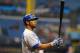 ST. PETERSBURG, FL - MAY 23: Designated hitter Edwin Encarnacion #10 of the Toronto Blue Jays walks against the Tampa Bay Rays May 23, 2012 at Tropicana Field in St. Petersburg, Florida. (Photo by Al Messerschmidt/Getty Images)