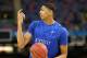 NEW ORLEANS, LA - MARCH 30: Anthony Davis #23 of the Kentucky Wildcats reacts during practice prior to the 2012 Final Four of the NCAA Division I Men's Basketball Tournament at the Mercedes-Benz Superdome on March 30, 2012 in New Orleans, Louisiana. (Photo by Ronald Martinez/Getty Images)