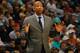 NEW ORLEANS, LA - MARCH 14: Head coach Monty Williams of the New Orleans Hornets against the Los Angeles Lakers at the New Orleans Arena on March 14, 2012 in New Orleans, Louisiana. NOTE TO USER: User expressly acknowledges and agrees that, by downloading and or using this photograph, User is consenting to the terms and conditions of the Getty Images License Agreement. (Photo by Chris Graythen/Getty Images)