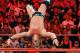 LAS VEGAS - AUGUST 24: Wrestler Chris Jericho jumps off the ropes at wrestler MVP during the WWE Monday Night Raw show at the Thomas & Mack Center August 24, 2009 in Las Vegas, Nevada. (Photo by Ethan Miller/Getty Images)