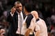 BOSTON, MA - JUNE 03: Boston Celtics head coach Doc Rivers agrues with referee Bill Kennedy #55 against the Miami Heat in Game Four of the Eastern Conference Finals in the 2012 NBA Playoffs on June 3, 2012 at TD Garden in Boston, Massachusetts. NOTE TO USER: User expressly acknowledges and agrees that, by downloading and or using this photograph, User is consenting to the terms and conditions of the Getty Images License Agreement. (Photo by Jim Rogash/Getty Images)