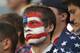 TORONTO, CANADA - JUNE 3: A fan of USA watches the action against Canada during their international friendly match on June 3, 2012 at BMO Field in Toronto, Ontario, Canada. (Photo by Tom Szczerbowski/Getty Images)