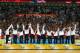 BEIJING - AUGUST 24: The United States team waves to the crowd after receiving the gold medal in the men's basketball final during Day 16 of the Beijing 2008 Olympic Games at the Beijing Olympic Basketball Gymnasium on August 24, 2008 in Beijing, China. (Photo by Jed Jacobsohn/Getty Images)