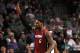 BOSTON, MA - JUNE 07: LeBron James #6 of the Miami Heat reacts against the Boston Celtics in Game Six of the Eastern Conference Finals in the 2012 NBA Playoffs on June 7, 2012 at TD Garden in Boston, Massachusetts. NOTE TO USER: User expressly acknowledges and agrees that, by downloading and or using this photograph, User is consenting to the terms and conditions of the Getty Images License Agreement. (Photo by Jim Rogash/Getty Images)