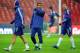 LONDON, ENGLAND - NOVEMBER 16: Florent Malouda gestures during the France training session ahead of their Friendly match with England at Wembley Stadium on November 16, 2010 in London, England. (Photo by Michael Regan/Getty Images)