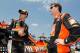 LONG POND, PA - JUNE 10: Joey Logano (L), driver of the #20 The Home Depot Toyota, stands with crew cheif Jason Ratcliff on the grid before the start of the NASCAR Sprint Cup Series Pocono 400 presented by #NASCAR at Pocono Raceway on June 10, 2012 in Long Pond, Pennsylvania. (Photo by Todd Warshaw/Getty Images for NASCAR)