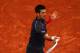 PARIS, FRANCE - JUNE 10: Novak Djokovic of Serbia plays a forehand during the men's singles final against Rafael Nadal of Spain on day 15 of the French Open at Roland Garros on June 10, 2012 in Paris, France. (Photo by Clive Brunskill/Getty Images)