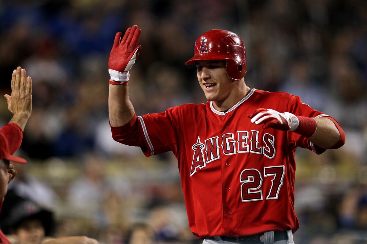 Mike Trout Los Angeles Angels Rookie Takes Home Al Best