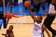 OKLAHOMA CITY, OK - JUNE 12: Kevin Durant #35 of the Oklahoma City Thunder dunks the ball in the fourth quarter against the Miami Heat in Game One of the 2012 NBA Finals at Chesapeake Energy Arena on June 12, 2012 in Oklahoma City, Oklahoma. NOTE TO USER: User expressly acknowledges and agrees that, by downloading and or using this photograph, User is consenting to the terms and conditions of the Getty Images License Agreement. (Photo by Mike Ehrmann/Getty Images)