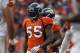 DENVER - NOVEMBER 14: Linebacker DJ Williams #55 of the Denver Broncos takes the field against the Kansas City Chiefs at INVESCO Field at Mile High on November 14, 2010 in Denver, Colorado. The Broncos defeated the Chiefs 49-29. (Photo by Doug Pensinger/Getty Images)