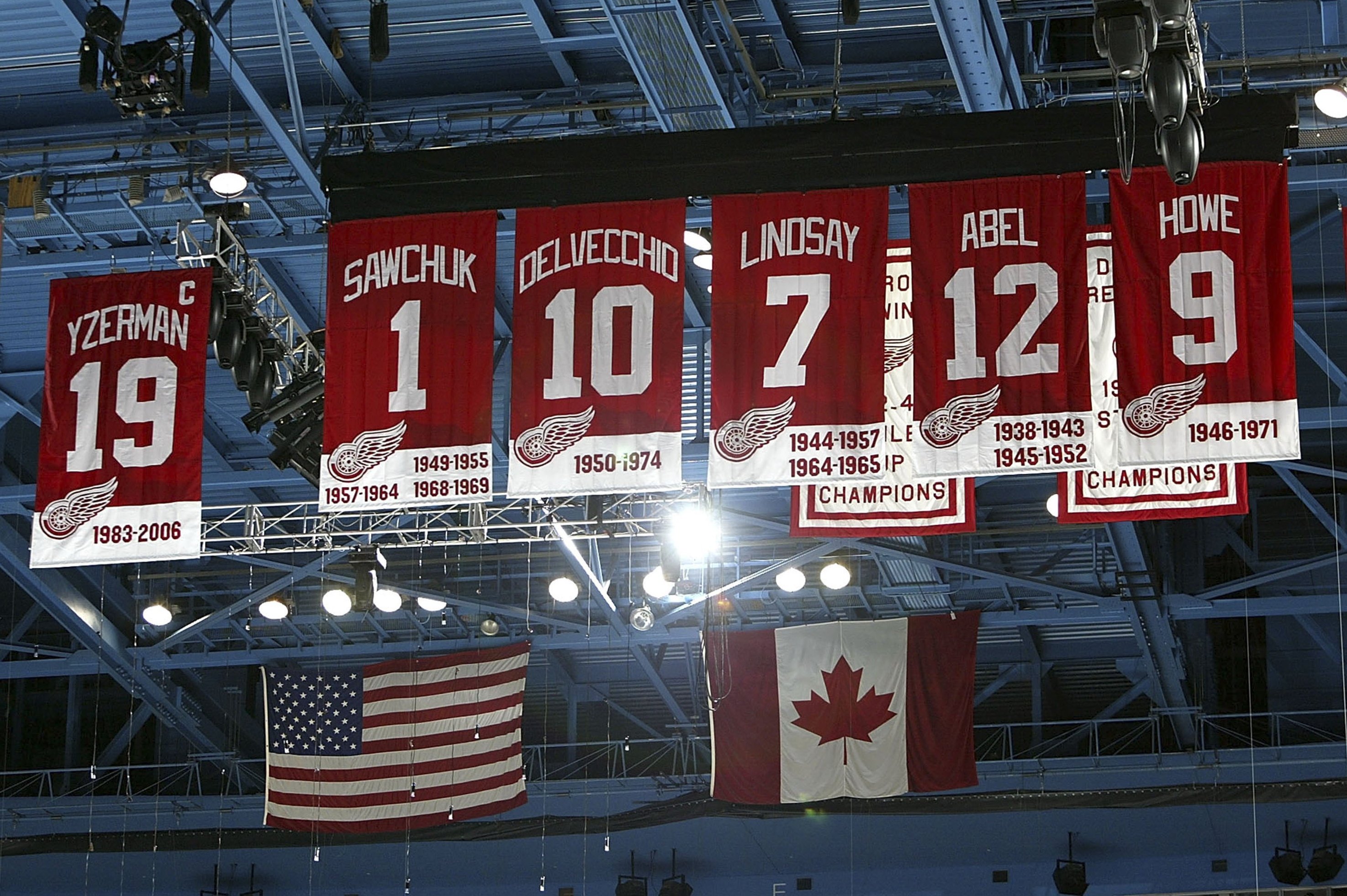 Red Wings Retired Numbers
