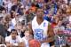 ST LOUIS, MO - MARCH 25: Harrison Barnes #40 of the North Carolina Tar Heels gets set to attempt a shot against Kansas Jayhawks during the 2012 NCAA Men's Basketball Midwest Regional Final at Edward Jones Dome on March 25, 2012 in St Louis, Missouri. Kansas won 80-67. (Photo by Andy Lyons/Getty Images)