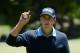 SAN FRANCISCO, CA - JUNE 14: Michael Thompson of the United States waves to the gallery after a birdie putt on the 18th green during the first round of the 112th U.S. Open at The Olympic Club on June 14, 2012 in San Francisco, California. (Photo by Stuart Franklin/Getty Images)