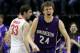 INDIANAPOLIS, IN - MARCH 11: John Shurna #24 of the Northwestern Wildcats reacts against the Ohio State Buckeyes during the quarterfinals of the 2011 Big Ten Men's Basketball Tournament at Conseco Fieldhouse on March 11, 2011 in Indianapolis, Indiana. (Photo by Andy Lyons/Getty Images)