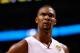MIAMI, FL - JUNE 17: Chris Bosh #1 of the Miami Heat looks on in the first half against the Oklahoma City Thunder in Game Three of the 2012 NBA Finals on June 17, 2012 at American Airlines Arena in Miami, Florida. NOTE TO USER: User expressly acknowledges and agrees that, by downloading and or using this photograph, User is consenting to the terms and conditions of the Getty Images License Agreement. (Photo by Mike Ehrmann/Getty Images)