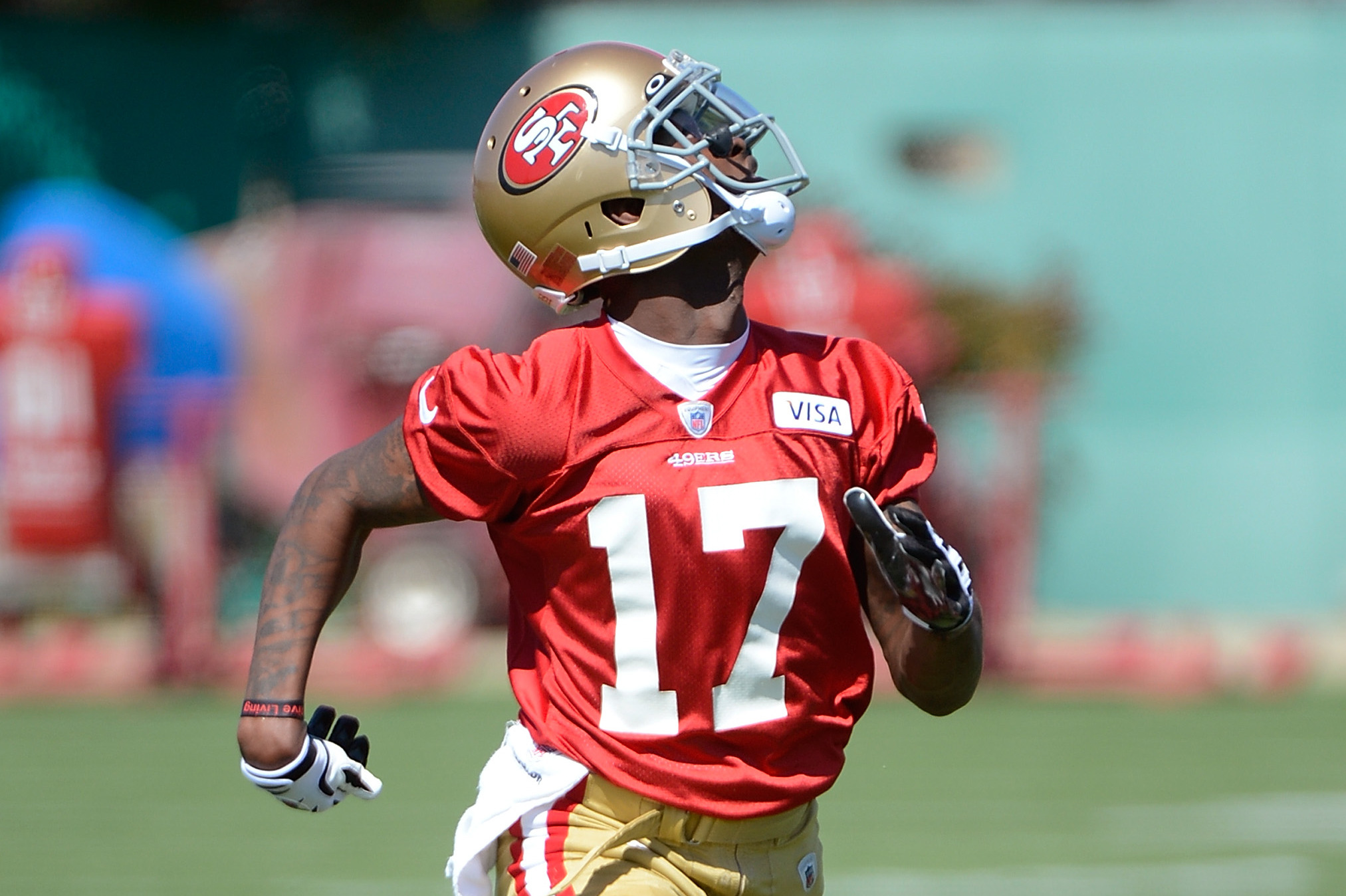 San Francisco, California, USA. 30th Aug, 2012. San Francisco 49ers wide  receiver A.J. Jenkins (17) on Thursday, August 30, 2012 in San Francisco,  California. 49ers defeated the Chargers 35-3 in a preseason