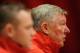 AMSTERDAM, NETHERLANDS - FEBRUARY 15: Sir Alex Ferguson (R) manager of Manchester United speaks to the media next to Wayne Rooney during a press conference on the eve of the Europa League match between Ajax and Manchester United at Amsterdam Arena on February 15, 2012 in Amsterdam, Netherlands. (Photo by Jasper Juinen/Getty Images)