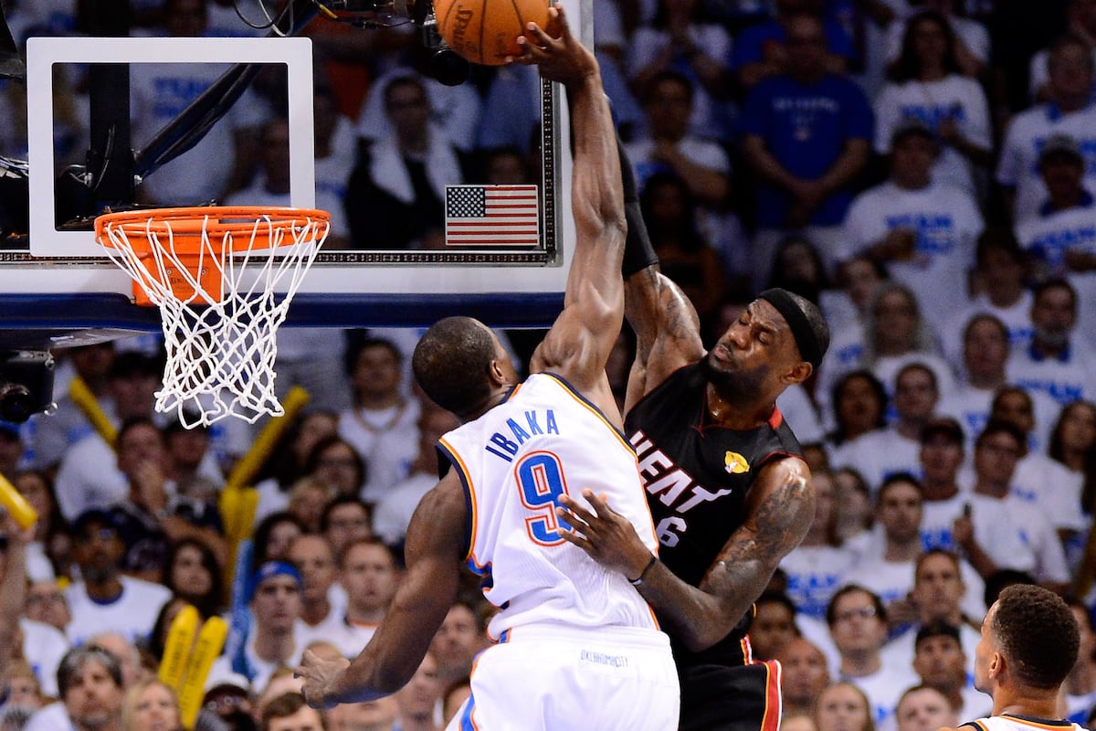 Heat vs. Thunder: Serge Ibaka Blasts LeBron James' Defense Bleacher Re...