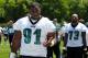 PHILADELPHIA, PA - MAY 12: Fletcher Cox #91 of the Philadelphia Eagles after practice during rookie mini-camp at their practice facility on May 12, 2012 in Philadelphia, Pennsylvania. (Photo by Rich Schultz /Getty Images)