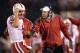 COLUMBIA, MO - OCTOBER 08: Quarterback Zac Lee #5 of the Nebraska Cornhuskers listens to head coach Bo Pelini during the game against the Missouri Tigers on October 8, 2009 at Faurot Field/Memorial Stadium in Columbia, Missouri. (Photo by Jamie Squire/Getty Images)