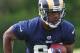 ST. LOUIS, MO - MAY 12: Brian Quick #83 of the St. Louis Rams makes a catch during rookie mini camp at the ContinuityX Training Center on May 12, 2012 in St. Louis, Missouri. (Photo by Dilip Vishwanat/Getty Images)