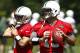 FLORHAM PARK, NJ - MAY 24: Tim Tebow #15 of the New York Jets works out at an organized team activity at the New York Jets practice facility on May 24, 2012 in Florham Park, New Jersey. (Photo by Jeff Zelevansky/Getty Images)