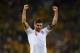 DONETSK, UKRAINE - JUNE 19: Steven Gerrard of England celebrates victory and progress to the quarter-finals during the UEFA EURO 2012 group D match between England and Ukraine at Donbass Arena on June 19, 2012 in Donetsk, Ukraine. (Photo by Laurence Griffiths/Getty Images)
