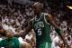 MIAMI, FL - JUNE 09: Kevin Garnett #5 of the Boston Celtics is taken out of the game in the second quarter against the Miami Heat in Game Seven of the Eastern Conference Finals in the 2012 NBA Playoffs on June 9, 2012 at American Airlines Arena in Miami, Florida. NOTE TO USER: User expressly acknowledges and agrees that, by downloading and or using this photograph, User is consenting to the terms and conditions of the Getty Images License Agreement. (Photo by Mike Ehrmann/Getty Images)
