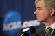 WASHINGTON - MARCH 17: NCAA President Mark Emmert address the media during a press conference before the second round of the 2011 NCAA men's basketball tournament at the Verizon Center on March 17, 2011 in Washington, DC. (Photo by Nick Laham/Getty Images)