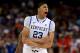 NEW ORLEANS, LA - MARCH 31: Anthony Davis #23 of the Kentucky Wildcats reacts late in the second half against the Louisville Cardinals during the National Semifinal game of the 2012 NCAA Division I Men's Basketball Championship at the Mercedes-Benz Superdome on March 31, 2012 in New Orleans, Louisiana. (Photo by Ronald Martinez/Getty Images)
