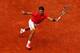 PARIS, FRANCE - JUNE 11: Rafael Nadal of Spain plays a forehand in the men's singles final against Novak Djokovic of Serbia during day 16 of the French Open at Roland Garros on June 11, 2012 in Paris, France. (Photo by Clive Brunskill/Getty Images)