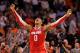BOSTON, MA - MARCH 24: Jared Sullinger #0 of the Ohio State Buckeyes celebrates after defeating the Syracuse Orange during the 2012 NCAA Men's Basketball East Regional Final at TD Garden on March 24, 2012 in Boston, Massachusetts. (Photo by Jim Rogash/Getty Images)